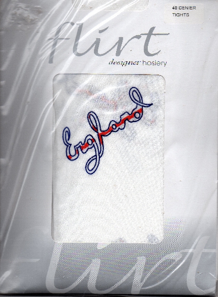 (image for) Flirt White Plain Smooth Knit tights with Lion Motifs